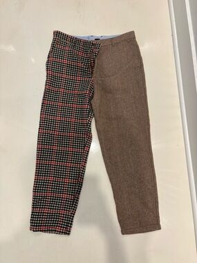 Rowing Blazers x Target Two-Tone Men's Pants in Brown and Black-Red Plaid NWOT